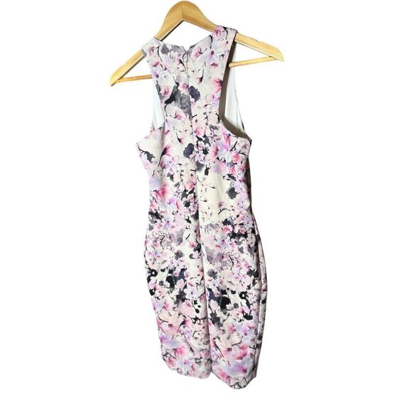 Gabriela Cadena Pink Floral Bloom Cocktail silk Designer Dress Size 2 - Picture 7 of 7